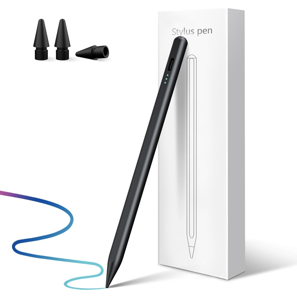 Stylus Pen for iPad 2026-2018 with 13 mins Fast Charge,Tilt Sensor Palm Rejection Pencil fo
