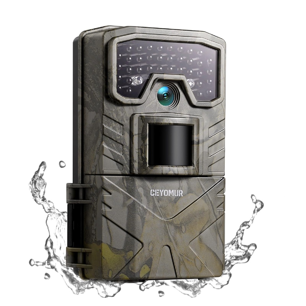 CEYOMUR Wildlife Camera, 4K 30fps Trail Camera with 36pcs IR LEDs Night Vision Motion 