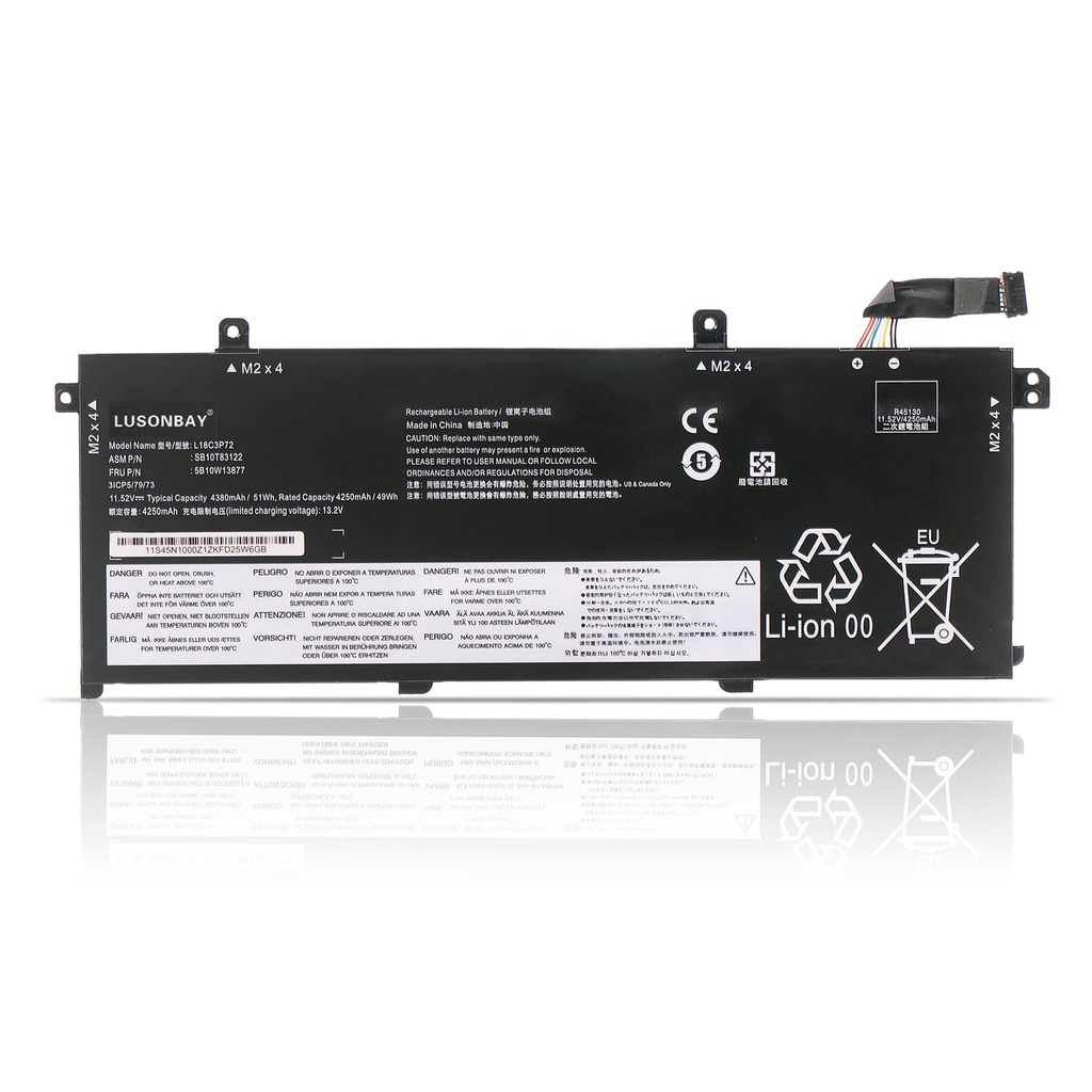LUSONBAY L18M3P74 Laptop Battery Compatible with Lenovo thinkPad T490 T495 P43S T14 P14s