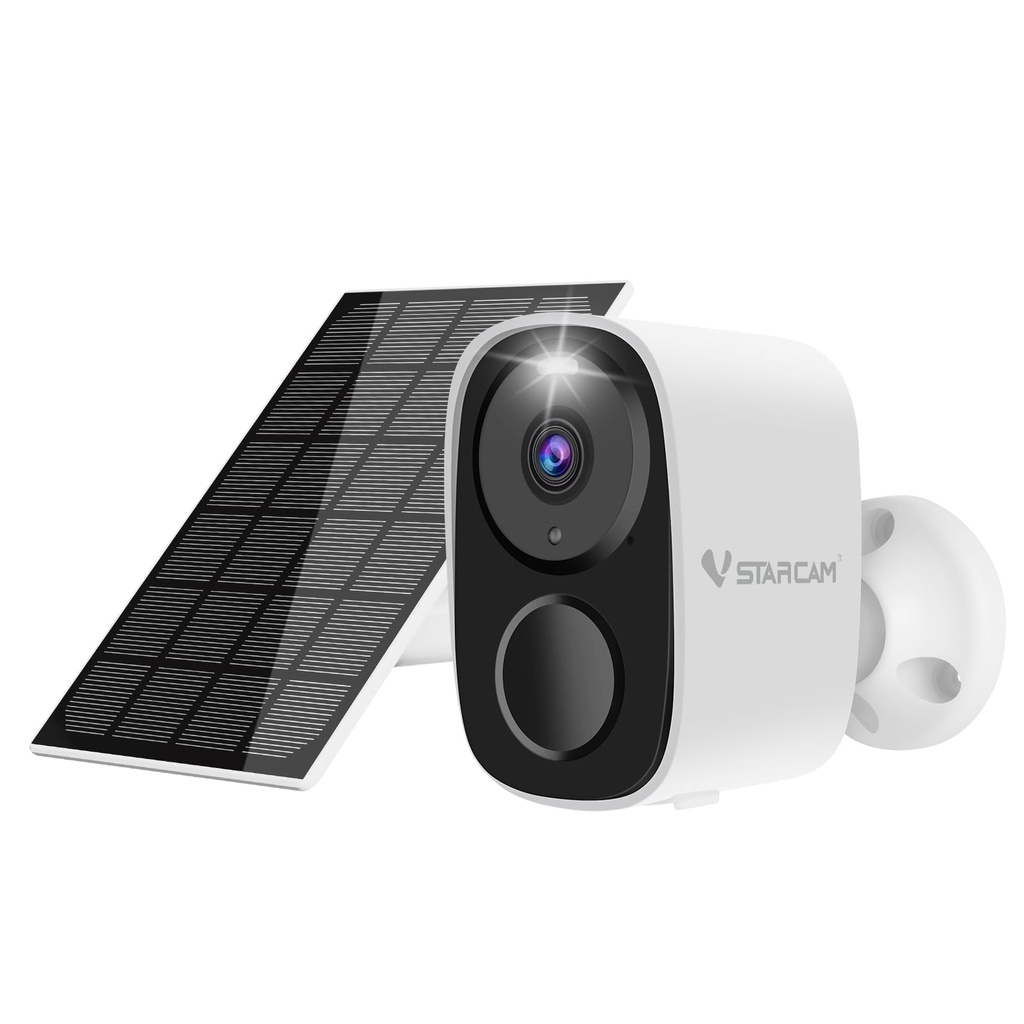 VSTARCAM 2K Solar Security Camera, Free Cloud Storage, WiFi 6 2.4/5G Dual Band, Battery Power