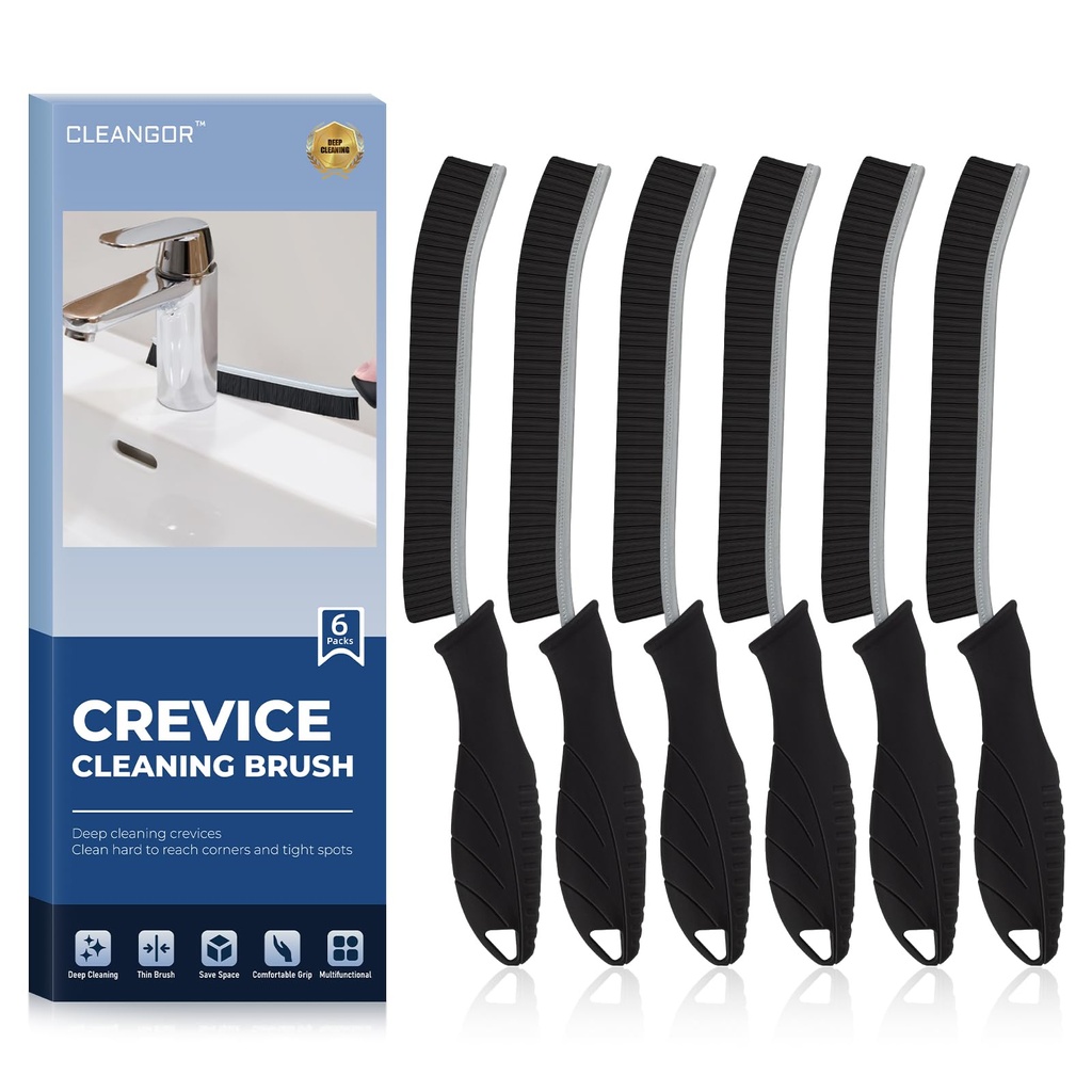 Cleangor Crevice Cleaning Brushes UK, Grout Cleaner Brush for Small Spaces to Reach, Magic