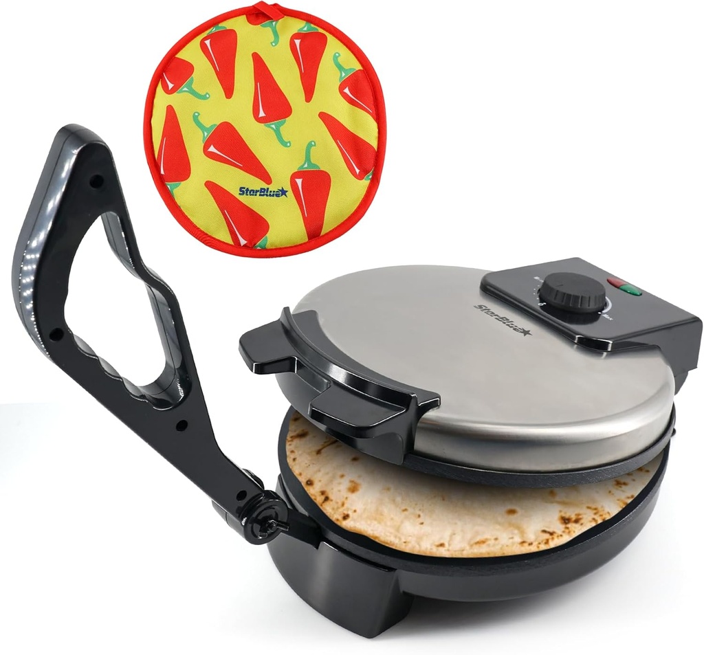 StarBlue 25.4cm Roti Maker Machine with Free Roti Heater and Removable Handle 