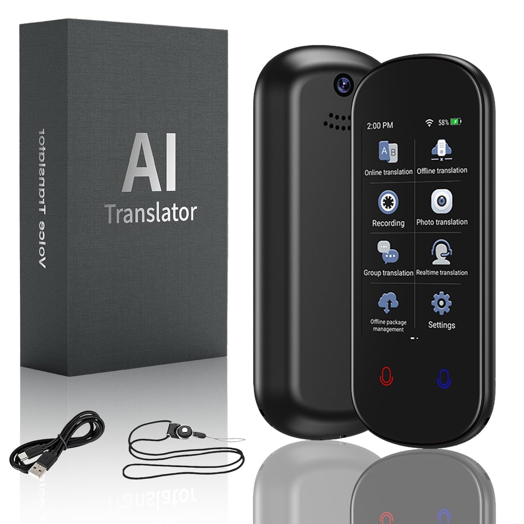 Language Translator Device, Instant Voice Translation No WiFi 139 Languages 