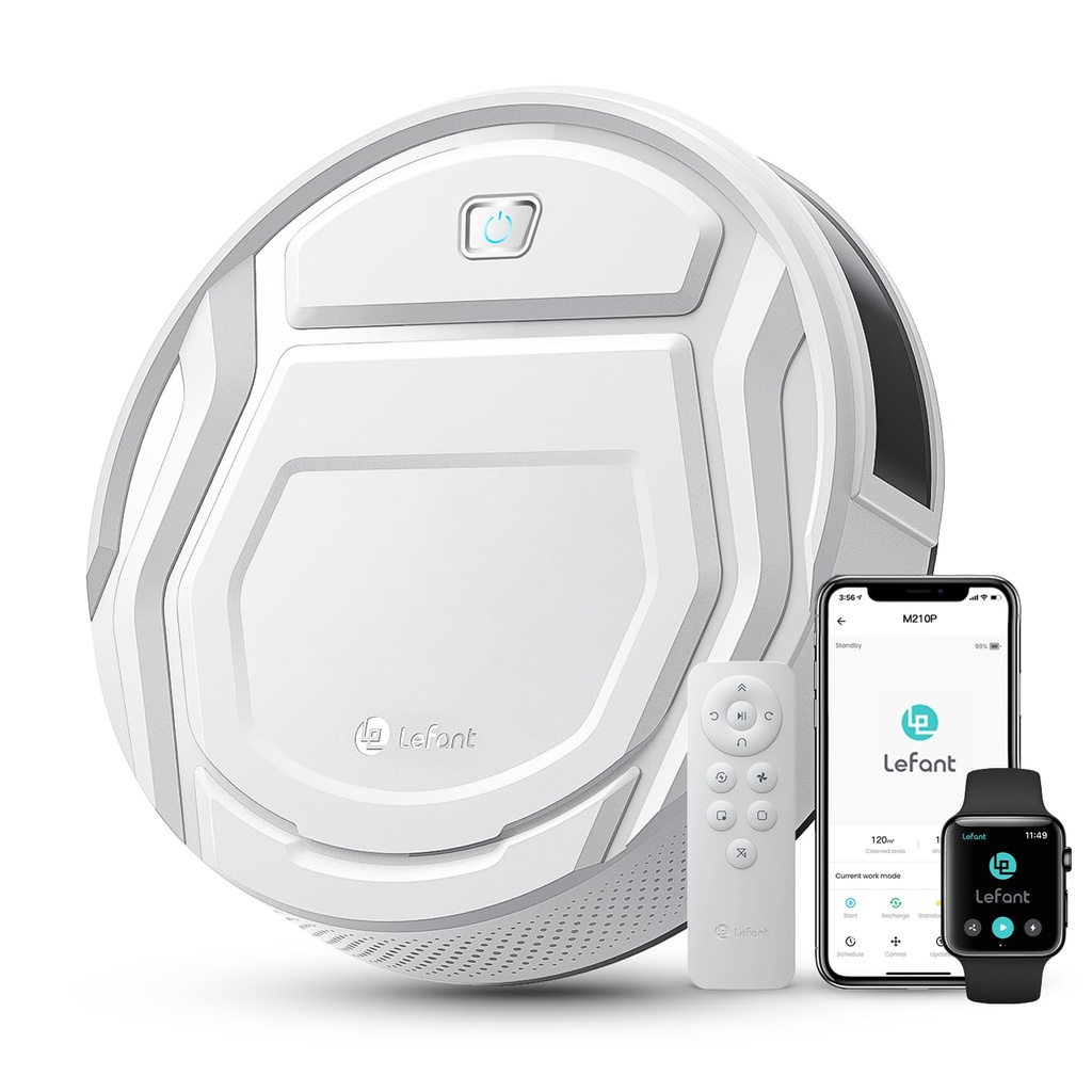 Lefant M210 Robot Vacuum Cleaner, 2200Pa Strong Suction, 7.8cm Thin 28cm DIA, Automatic Sel