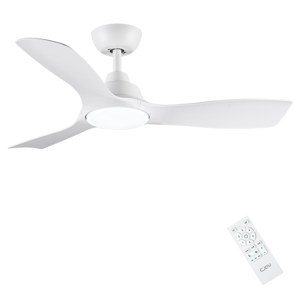 CJOY Ceiling Fans with Lights, Lights and Remote Control, 42'' Lamps Dimmable, 6 Speeds Fan