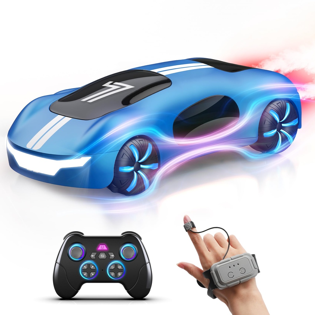 AEROQUEST Remote Control Cars for Kids Age 5 6 7 8,Rechargeable 2.4GHz Gesture Sensing RC Dr