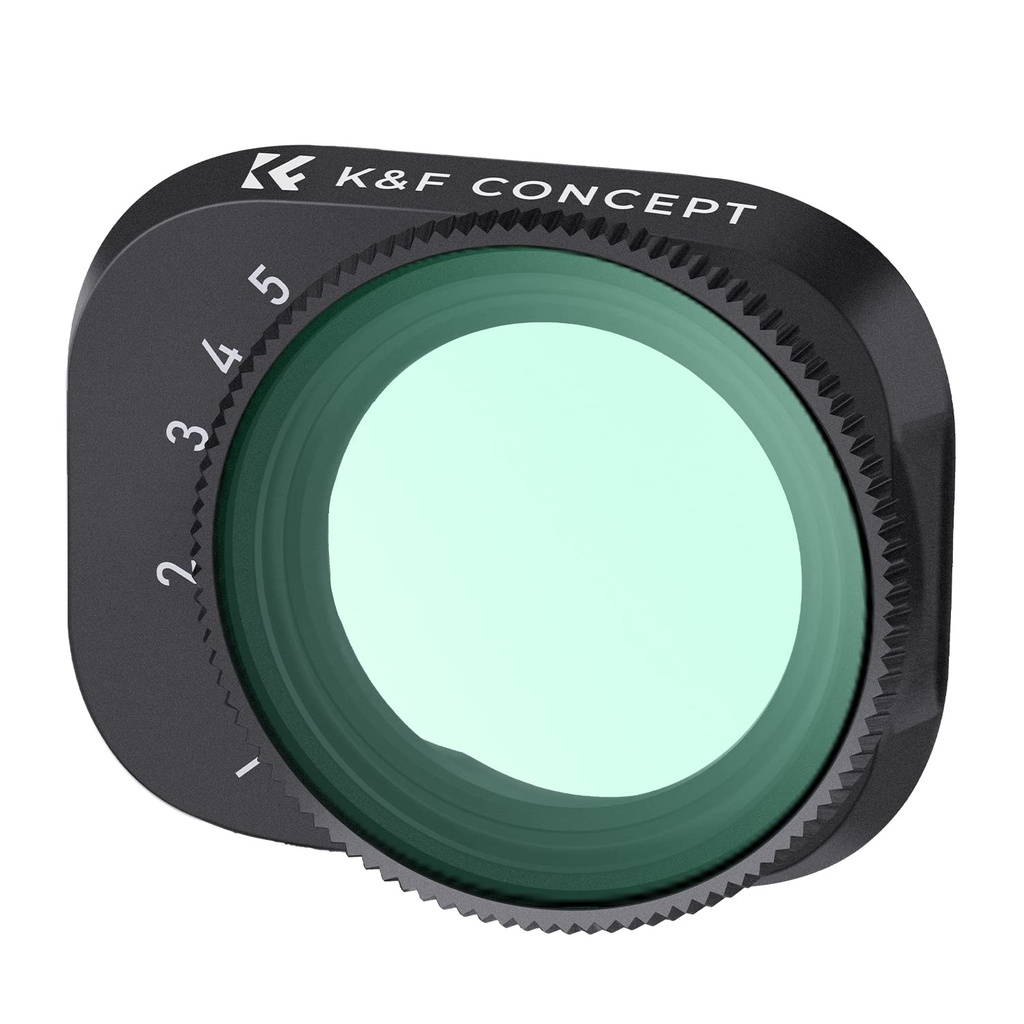 K&F Concept Variable ND2-ND32 Filter Compatible with DJI Mini 3 Pro/Mini 3, Waterproof Neutr