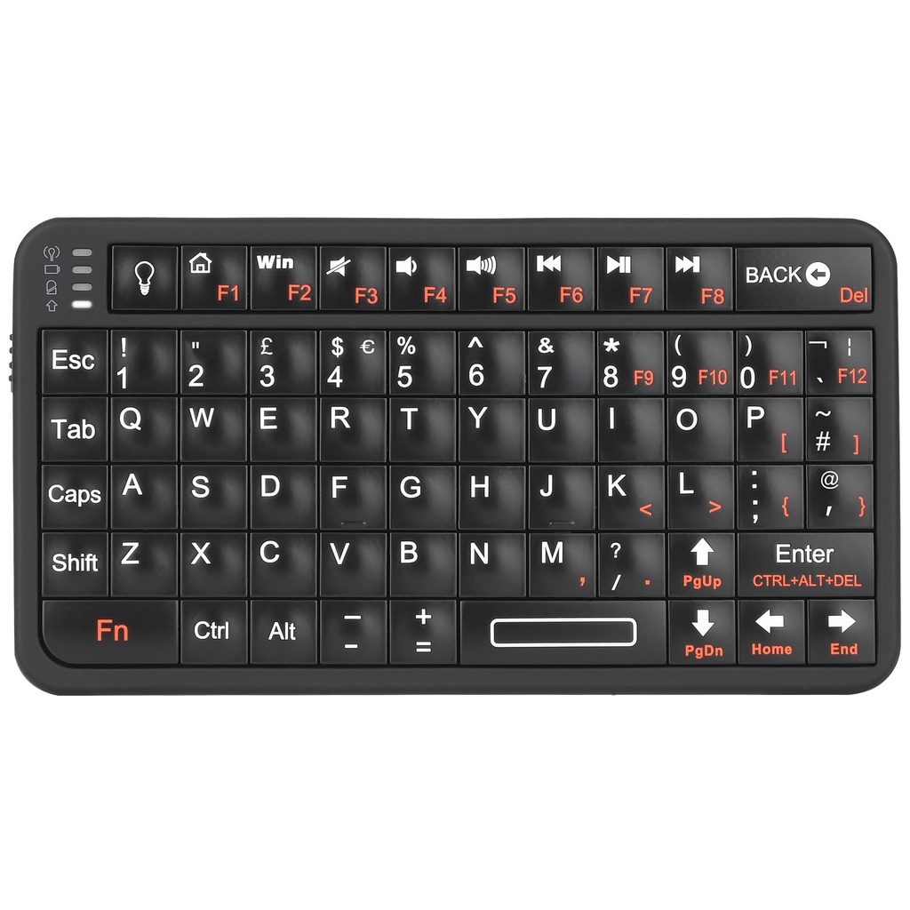Rii Mini Bluetooth Keyboard, Portable Wireless Rechargeable Keyboard with Backlit,for Smart