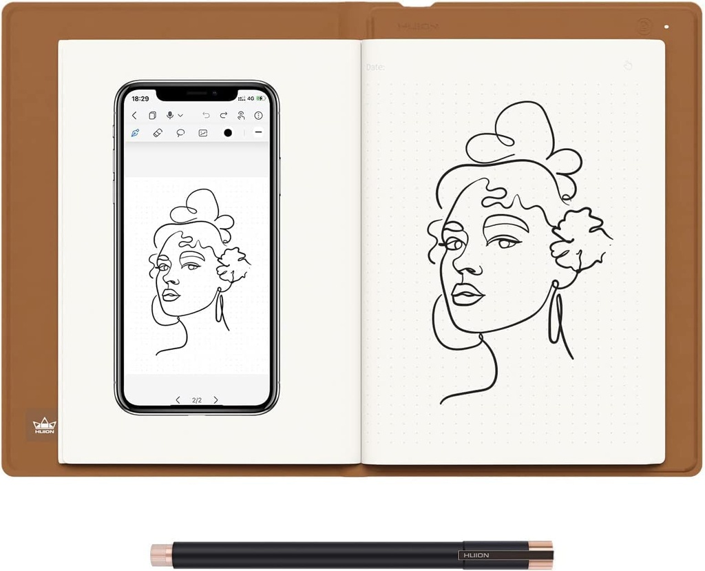 HUION Note Smart Notebook Writing Pad Digital Notepad Bluetooth 5.0 with 8192 Pressure Leve