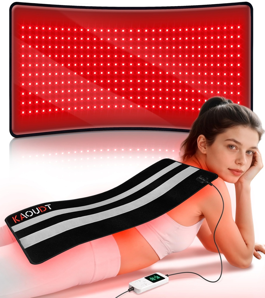 Kaoudt 2026 New Portable Red Light Therapy Mat for Body Pain Relief, 29.3" x 13" Medical-Gra