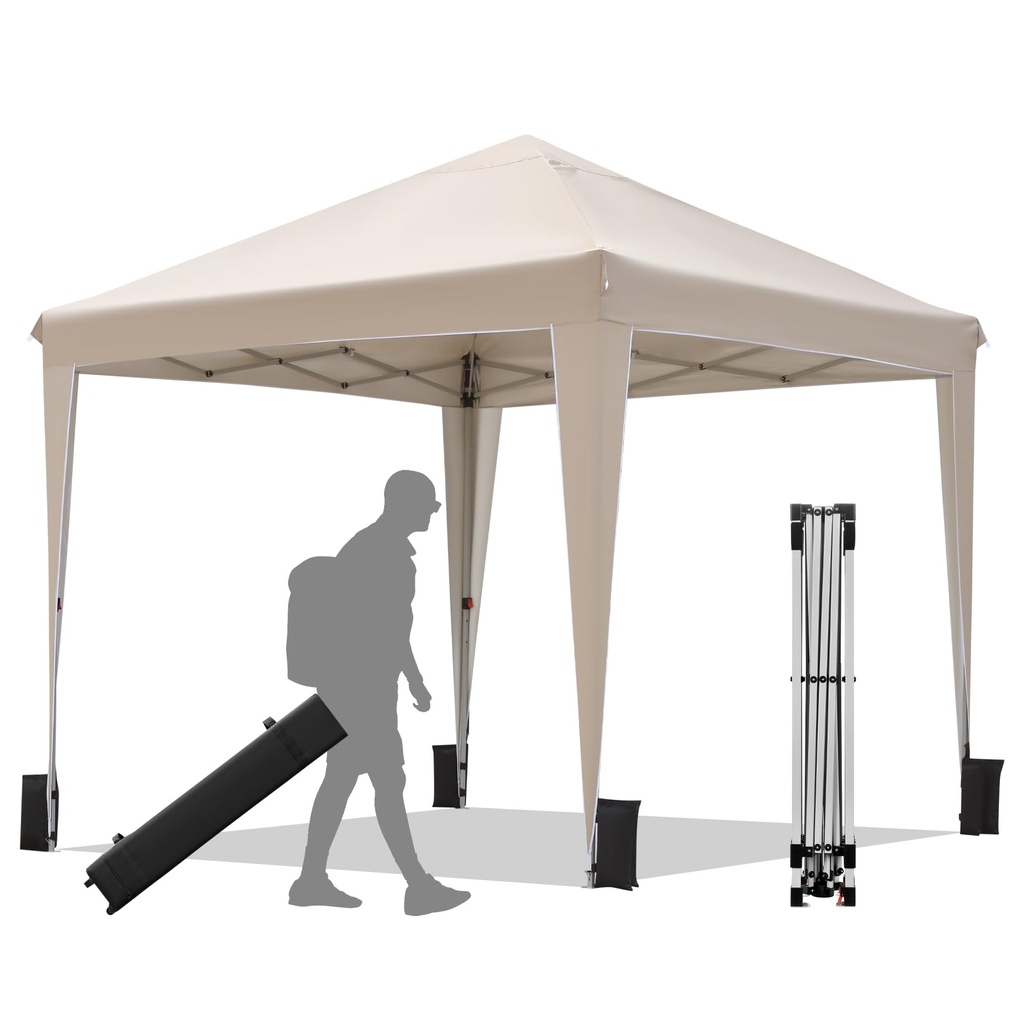 BONTEC Gazebo, 3 x 3 m, waterproof, stable, winterproof, pop-up click system, UV protection