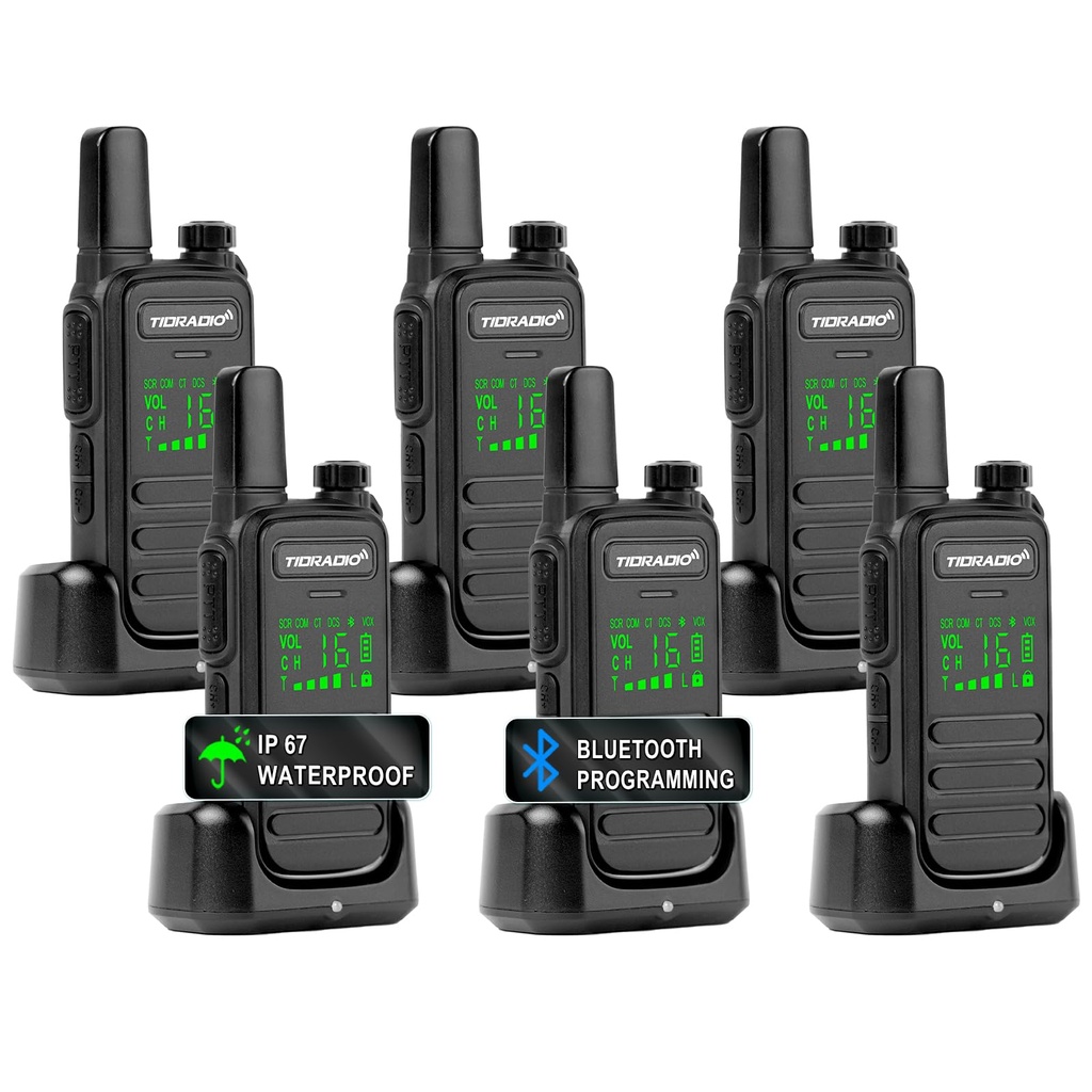 TDRADIO TD-M11 IP67 Waterproof Walkie Talkies for Adults Long Range, PMR446 Licence Free 2 W