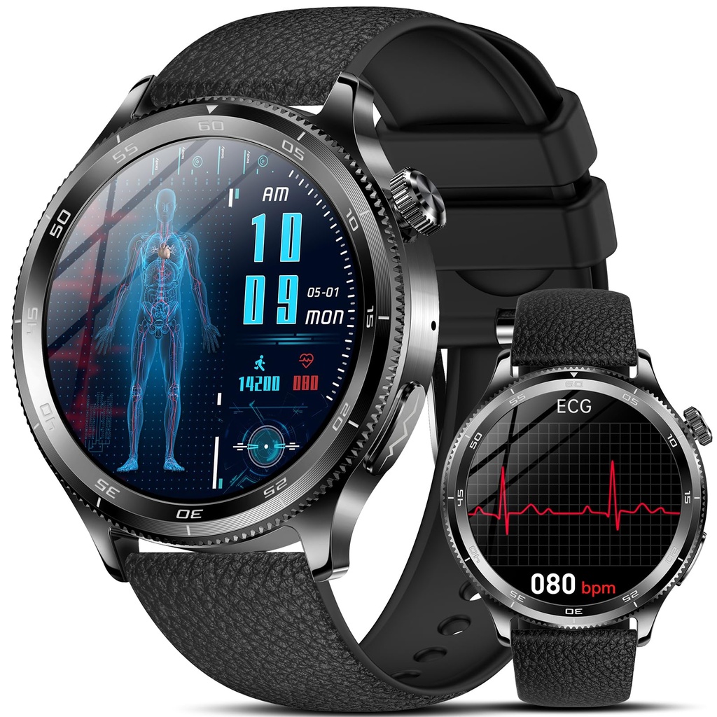 2026 Smart Watch for Men with ECG&Blood Pressure/Sleep/Apnea Monitor,1.43"AMOLED Fitness Tr