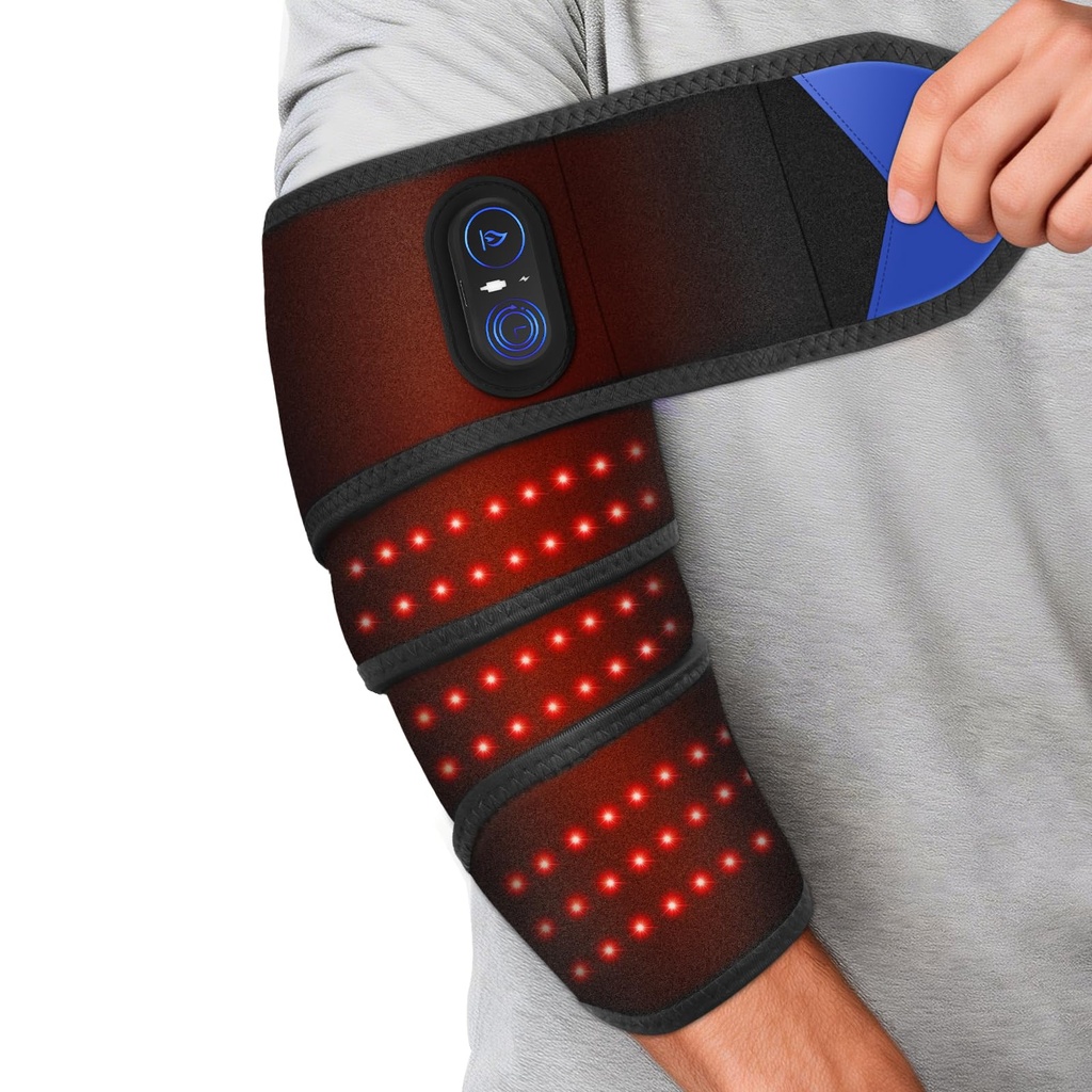 Cordless Heating Pad for Arm Elbow Leg, Heating Pad Body Wrap with Red Light, 5000mAh Rechar