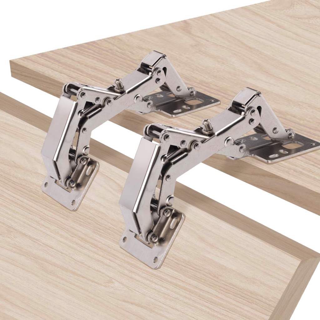 4pcs 170 Degree Hydraulic Cabinet Door Hinges, Adjustable Lazy Susan Hinges Hidden Hinge wi