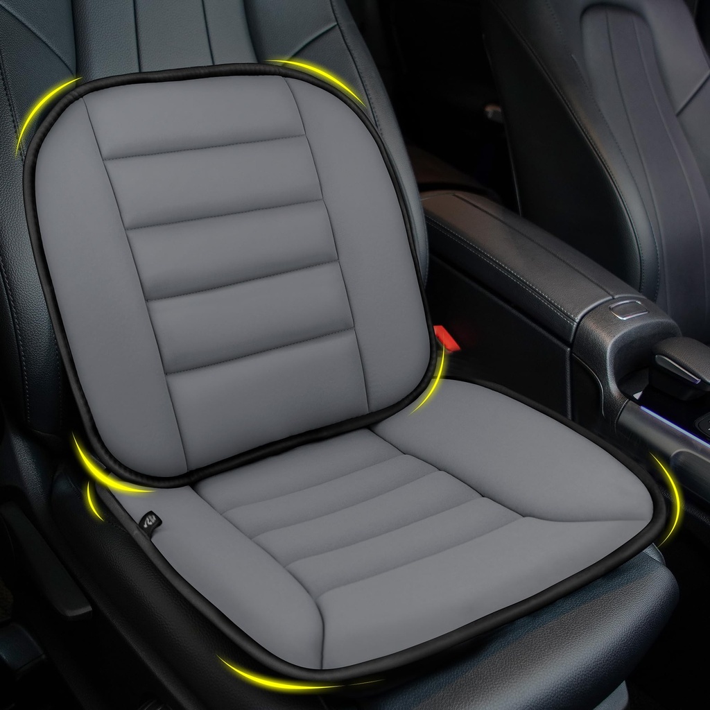 kingphenix Car Seat Cushion with Lumbar Support Pillow: Enhanced Comfort Memory Foam Design