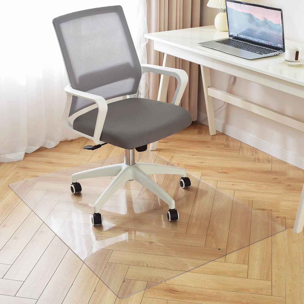 OstepDecor Office Chair Mat for Hardwood Floor - 75 x 120 cm Clear Plastic Protector, Anti-
