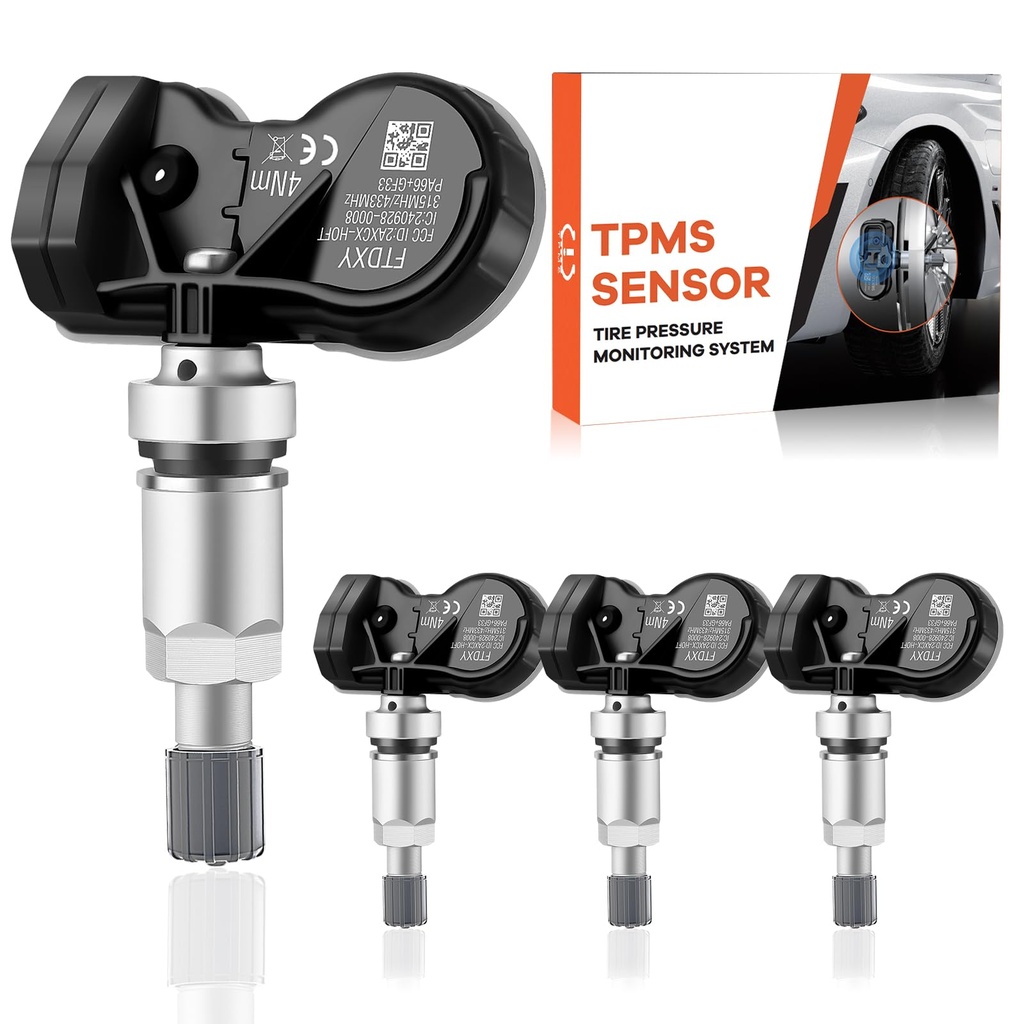 GEARLEADER 4PCS Multi-Protocol TPMS Tire Pressure Sensors Fit for Ford All Models 315&433MH