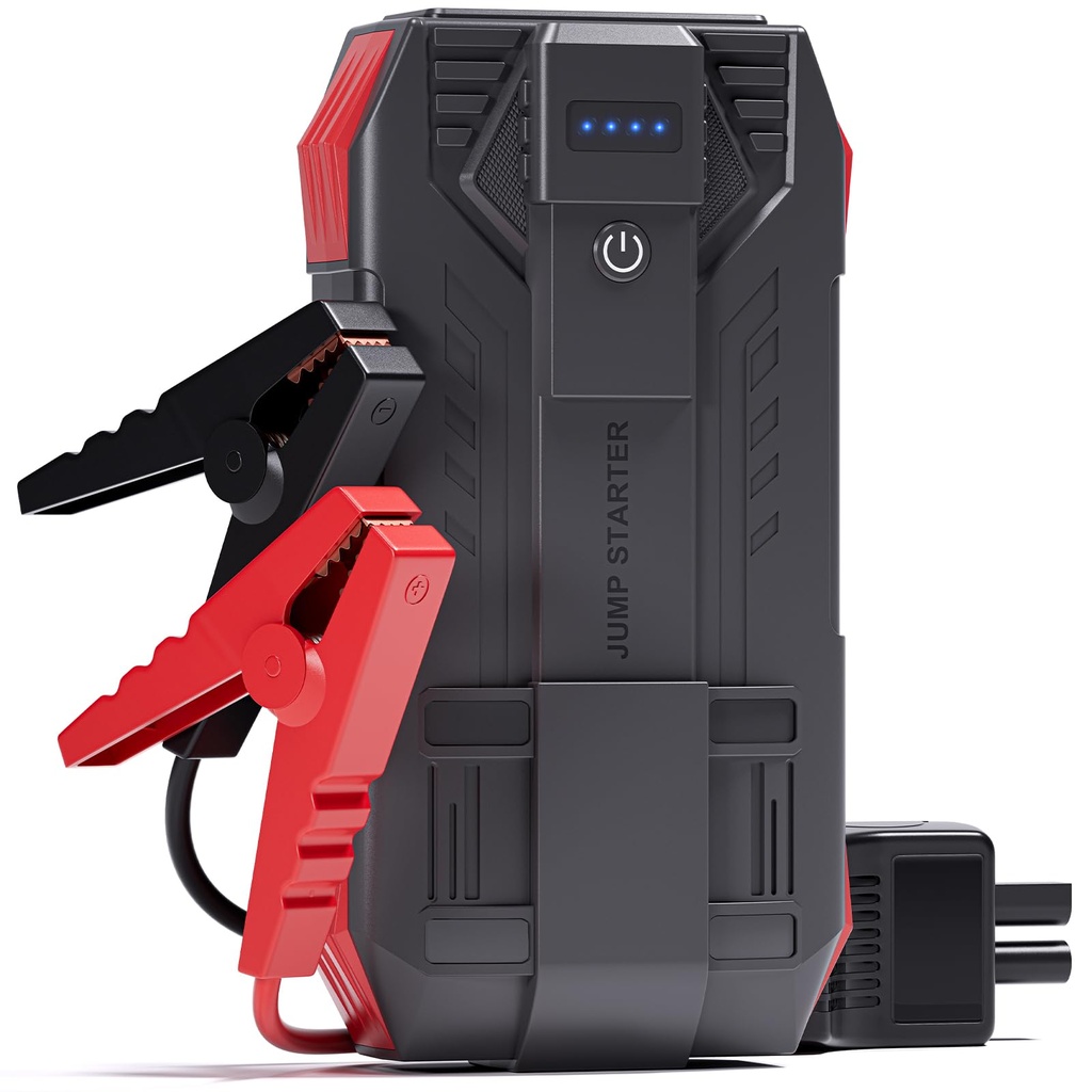 Povasee Jump Starter Power Pack, 6000A Car Battery Booster Jump Starter Power Bank (up to 1