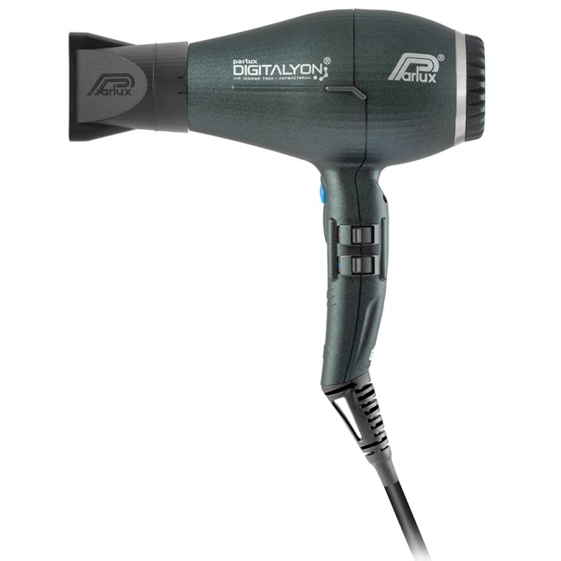 Parlux Digitalyon Anthracite Digital Hair Dryer with Slim Hair Straightening Nozzle 