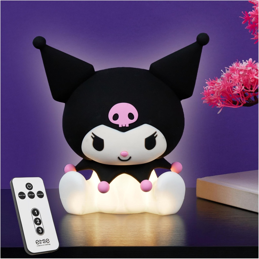 Get Trend Kuromi 3D Silicone Light, USB-Powered Rechargeable Squishy LED Lamp, Kawaii Remot