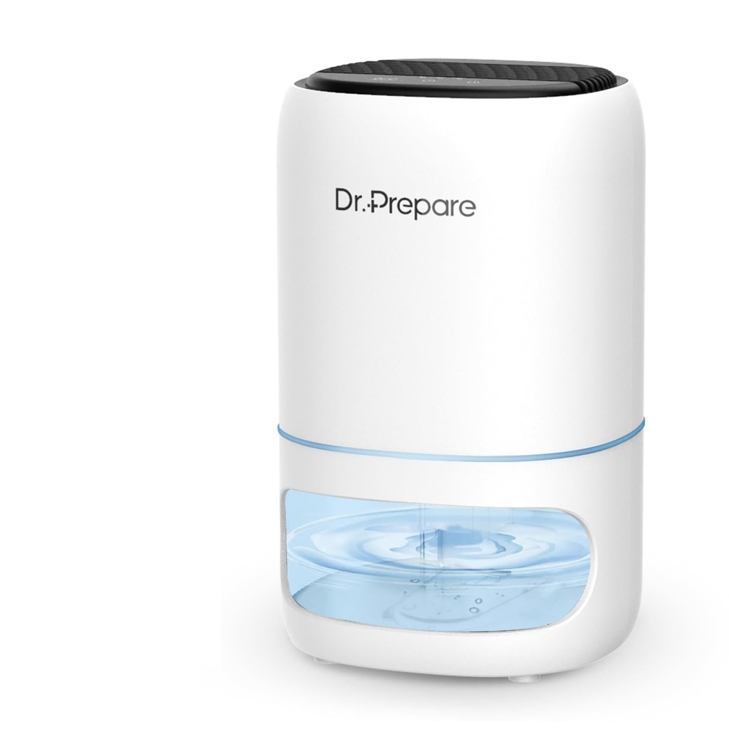 Dr. PREPARE 1000ml Dehumidifiers for Home, Small Dehumidifier for Bedroom, Ultra-Quiet, Auto