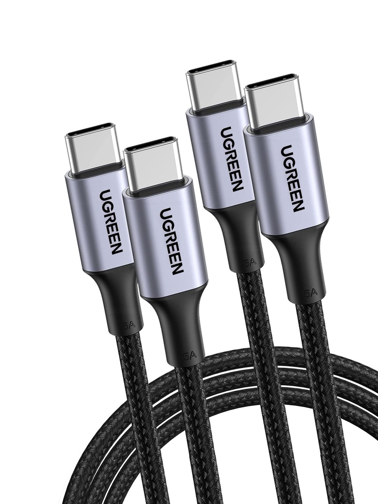 UGREEN 2 Pack USB C to USB C Charger Cable 100W 65W USB C Fast Charger Cable Compatible 
