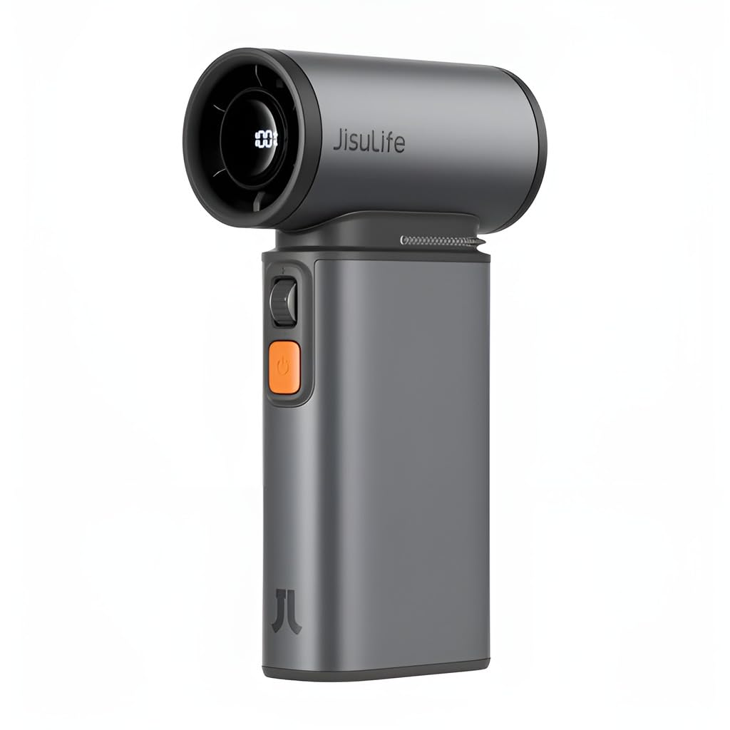 JISULIFE Portable Handheld Turbo Fan, 100 Speeds Adjustable Mini Personal Fan, 9000mAh USB