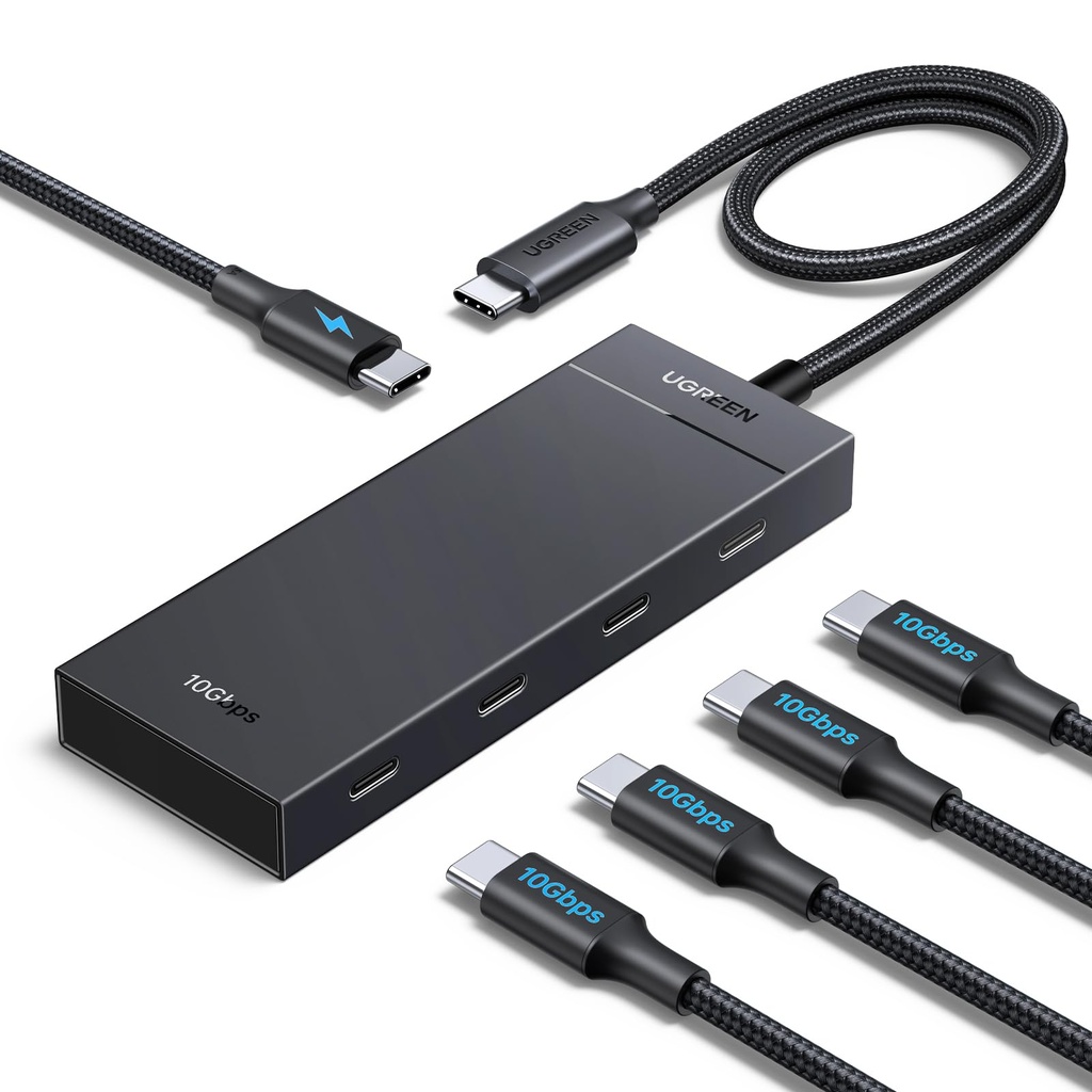 UGREEN USB C Hub 10Gbps, USB C Splitter 30CM Cable with 4*USB-C Port, USB C Adapter 