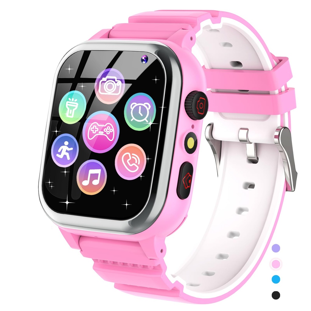 JUBUNRER Smart Watch for Kids Smart Watch 26 Games Phone Pedometer Calories SOS Alarm Clock