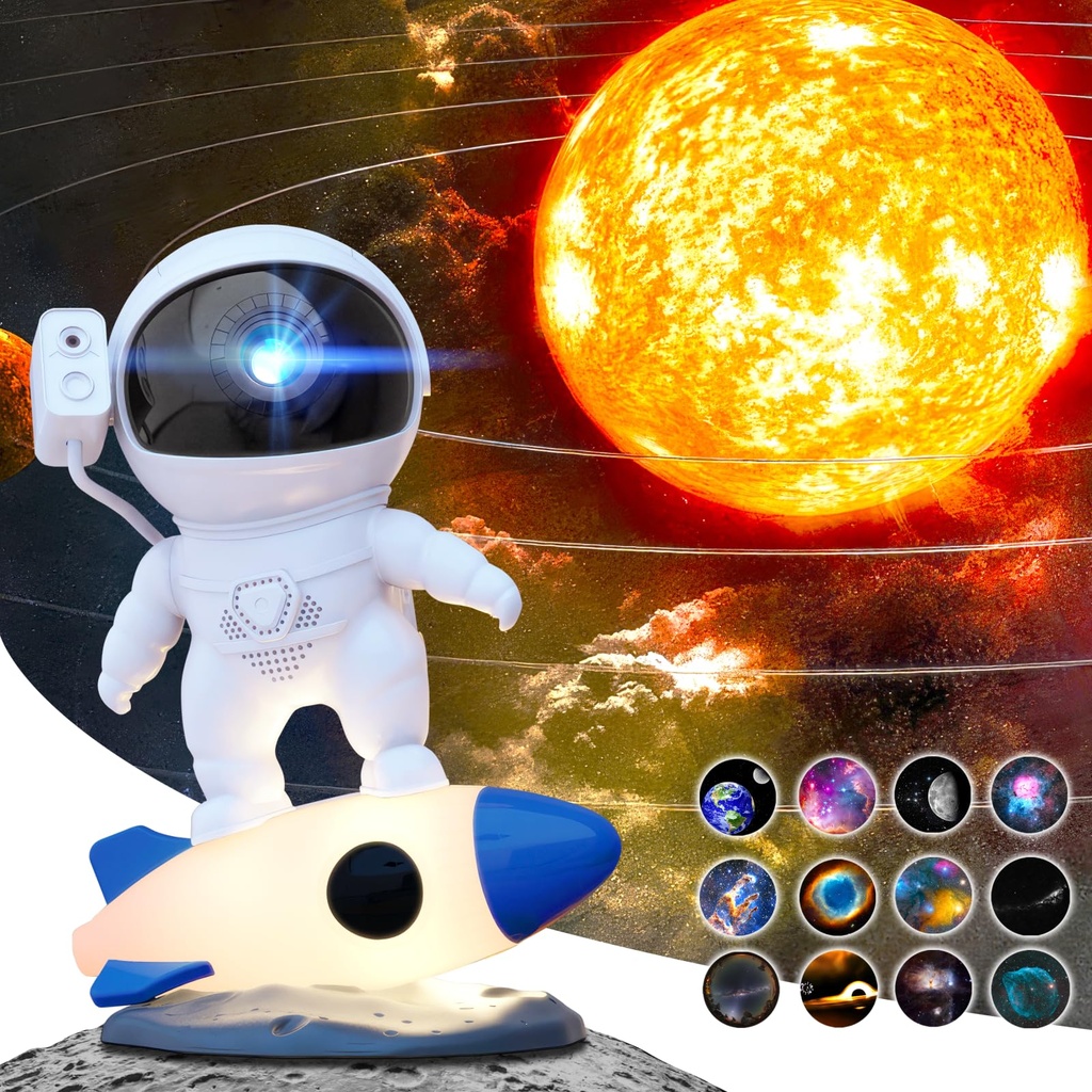 MERTTURM Astronaut Galaxy Planetarium Projector, Star Starry Sky Light Projector with HD 13