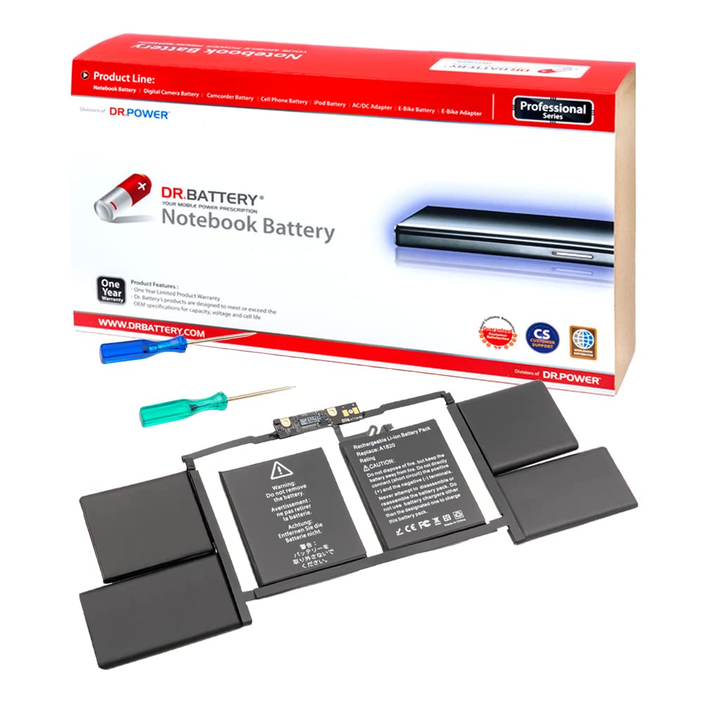 DR. BATTERY A1707 A1820 Laptop Battery Compatible with Apple MacBook Pro 15" A1707 