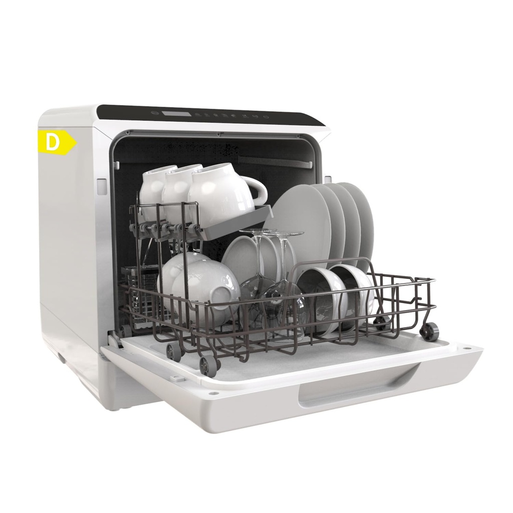 Hermitlux Table Top Dishwasher for 5 Place Settings (5L Tank), Countertop Dishwasher