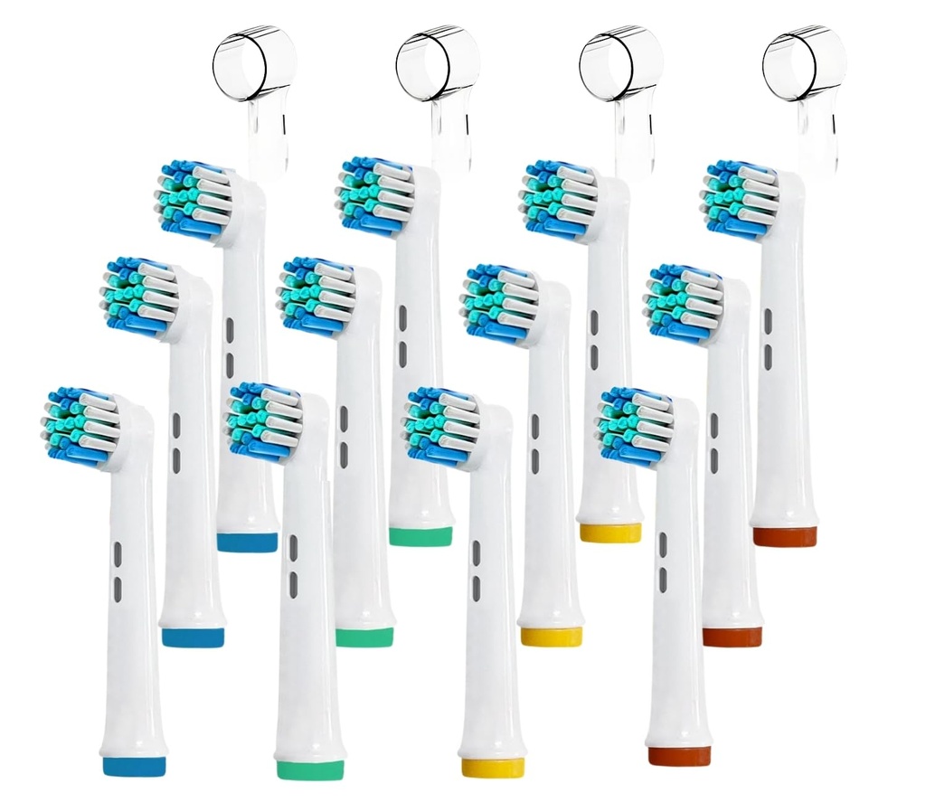 12 Pcs Replacement Soft Oral B Toothbrush Head with 4Pcs Head Covers,Precision Electric Too