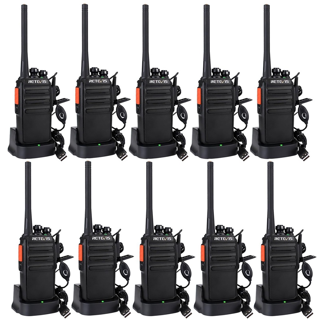 Retevis RT27 Walkie Talkies, Professional PMR446 16 Channels, Two Way Radio Rechargeable 