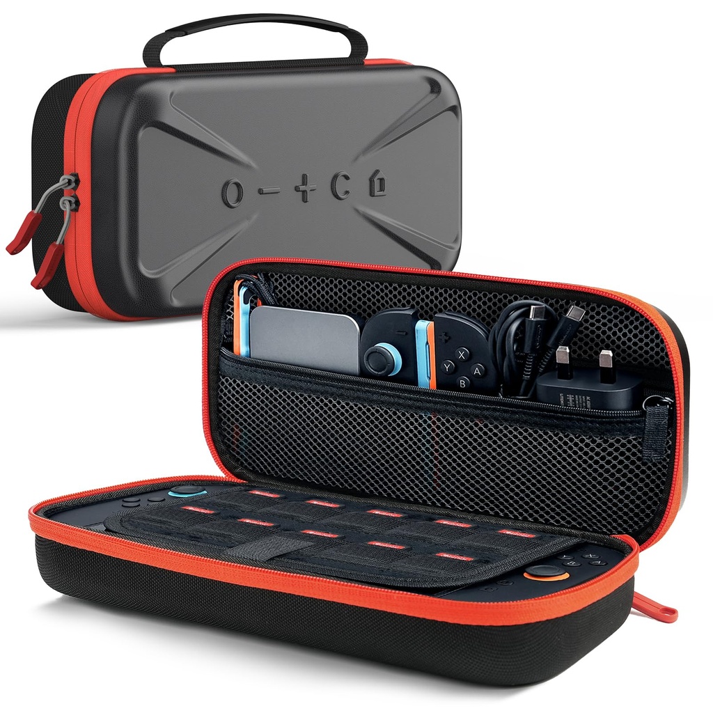 TRANSNOVO Large Capacity Carrying Case Compatible with Nintendo Switch 2 Console & Charger,