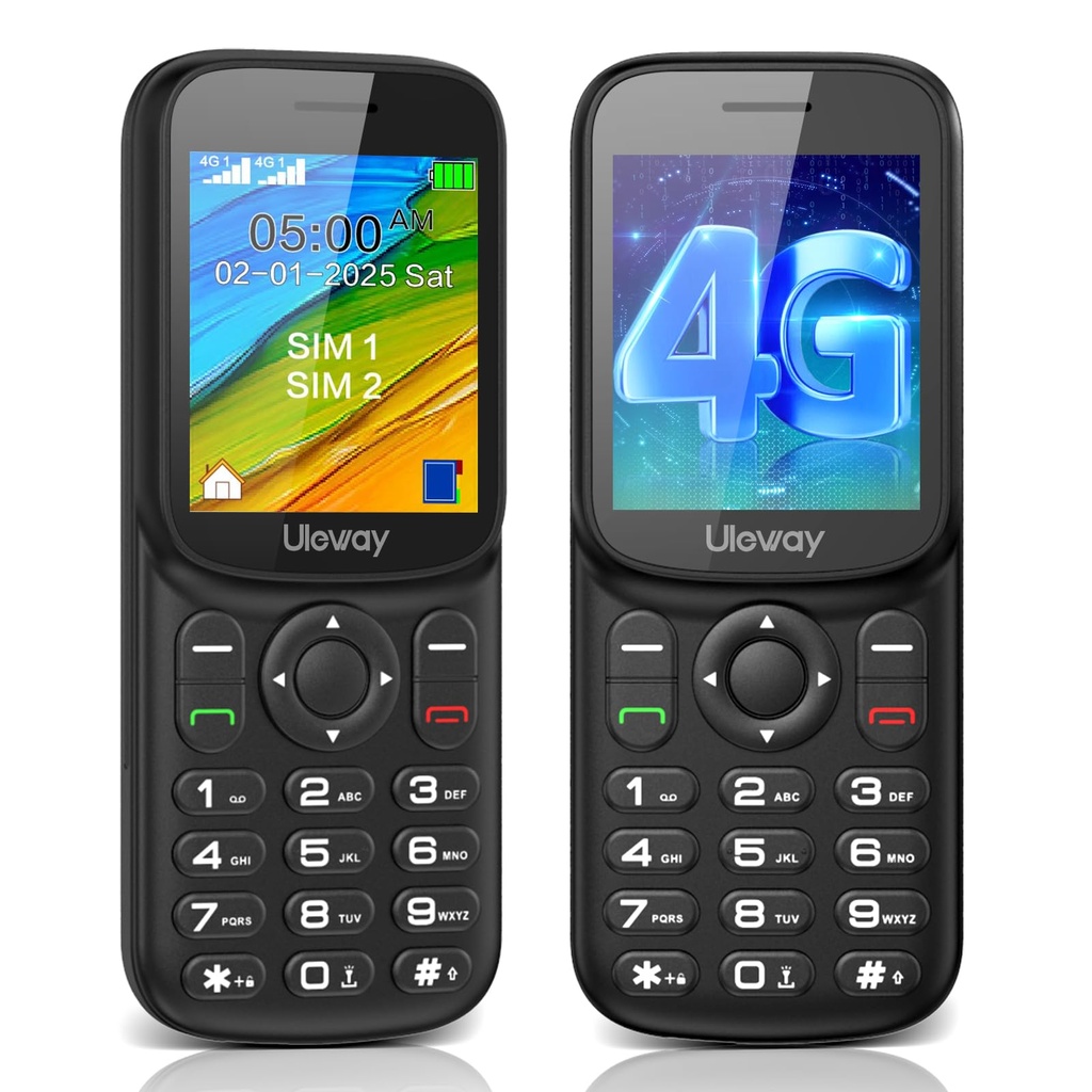 Tosaju Feature Phone 4G Unlocked Portable Mini Basic Long Standby Time Backup Mobile Phone 