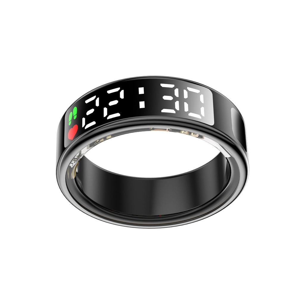 Hoorawwi Smart Ring, Smart Ring for Android for Men Women w/Sleep Heart Rate Blood Oxygen 