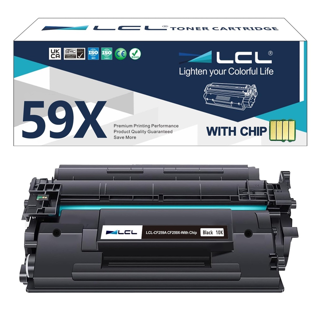 LCL Compatible Toner Cartridge (With CHIP) 59A 59X CF259A CF259X (1PK Black) Replacement 