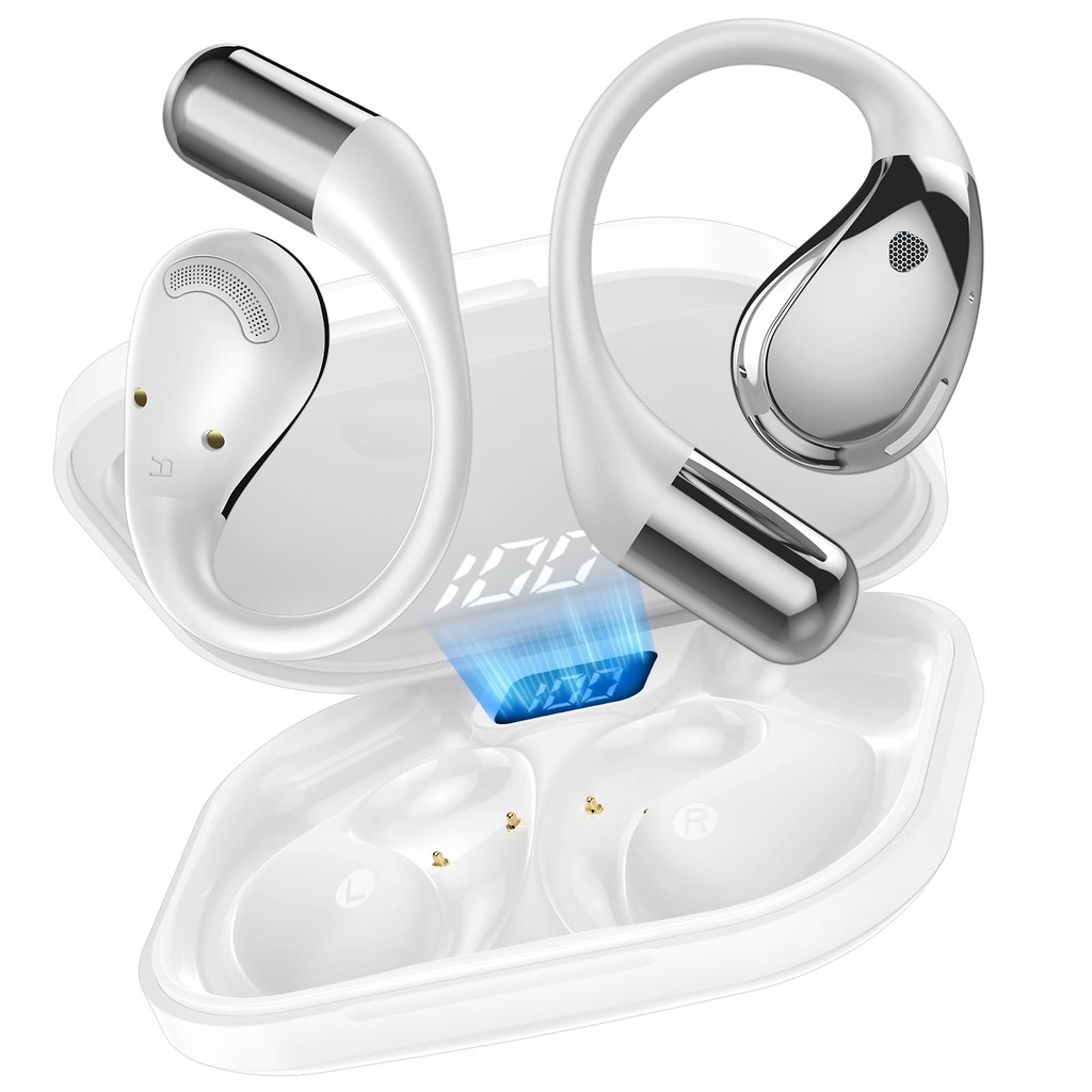 Conyat Open-Ear Headphones, Bluetooth 6.0 Wireless Earbuds Powerful Sound, 40H