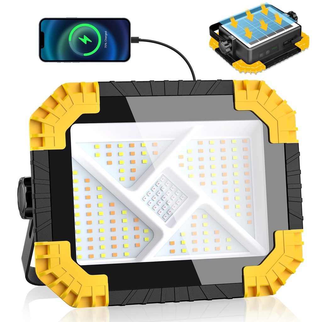 Linke Rechargeable Work Light, Super Bright Camping Lights with 20000mAh Battery Portable F