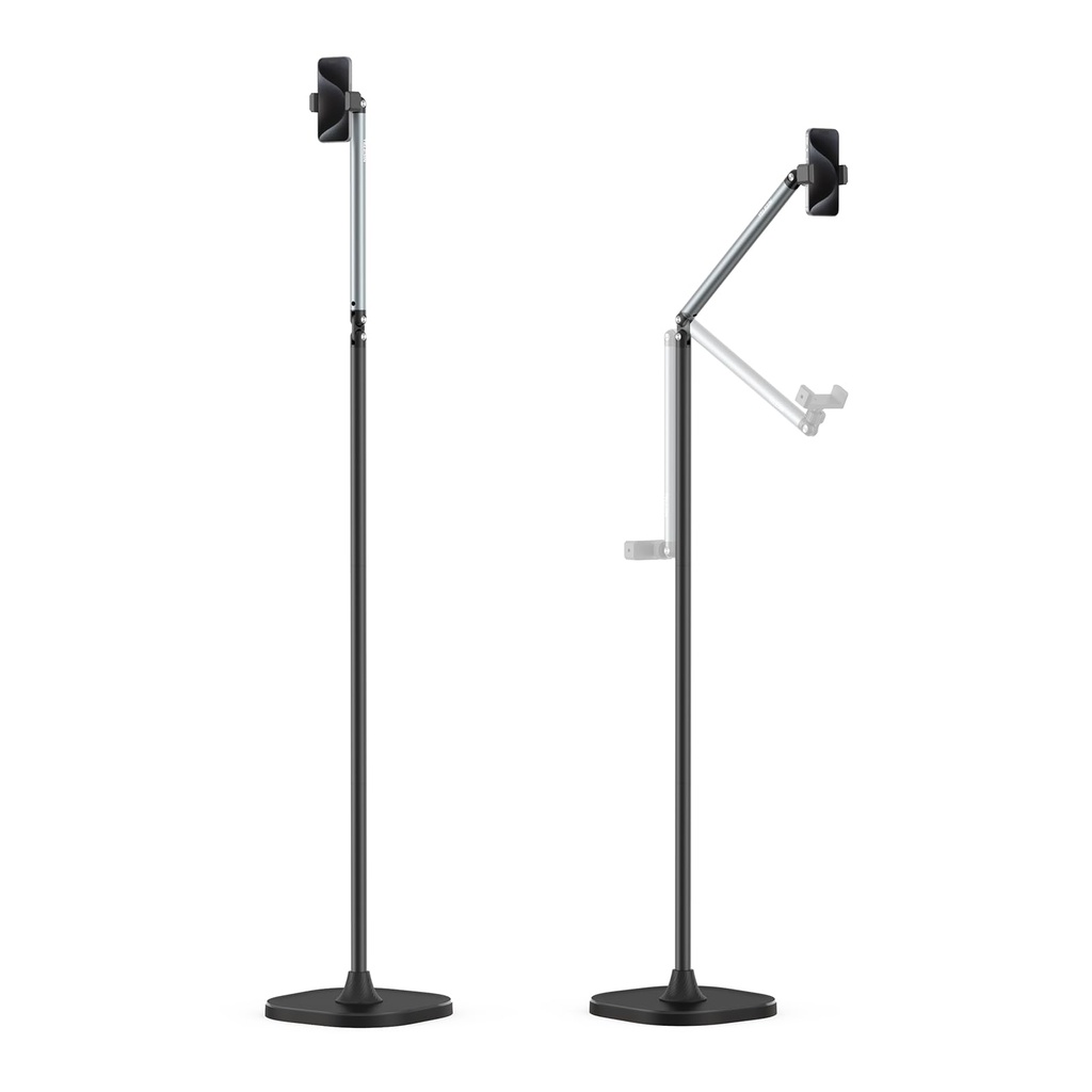 TELESIN Tablet Floor Stand, Phone Floor Stand Holder w/ 3.3 lb Heavy Duty Base