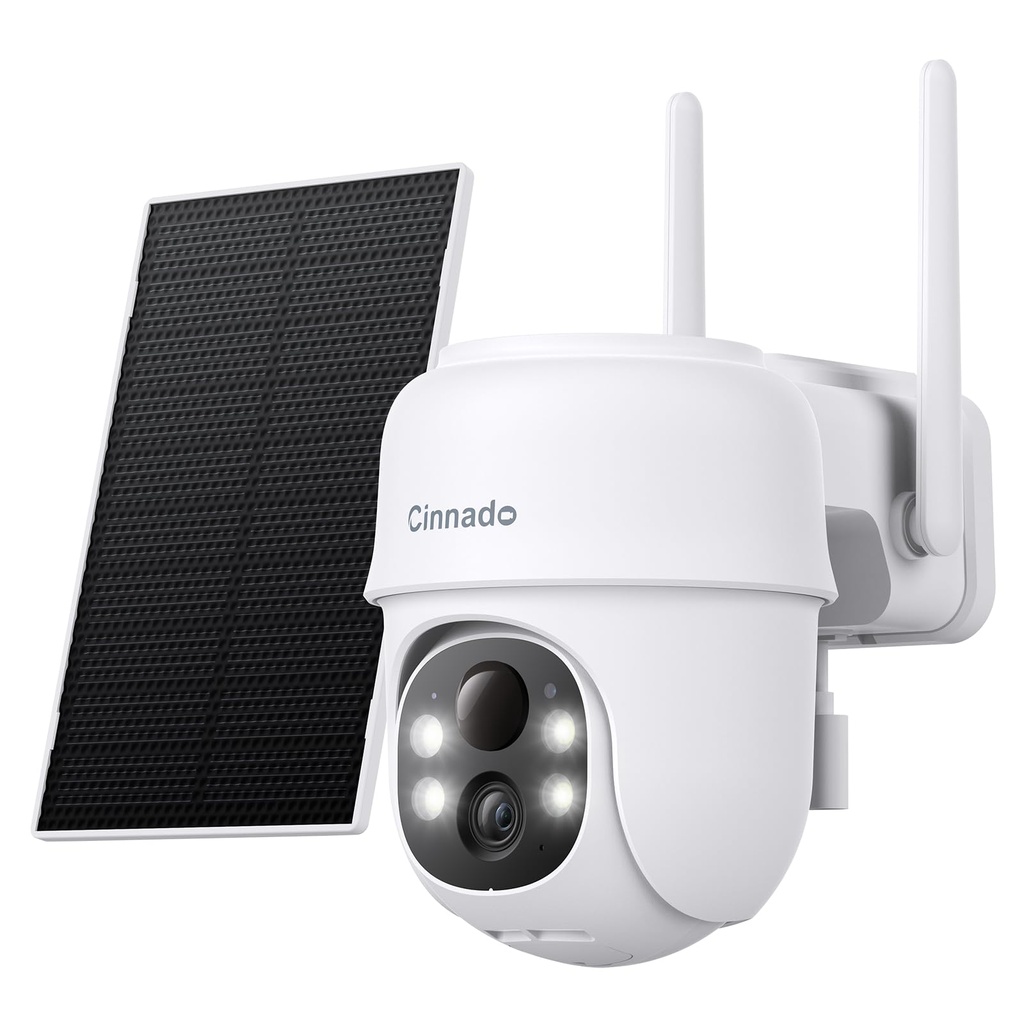 Cinnado Solar Security Camera Outdoor Wireless 2K CCTV Camera Systems House Security