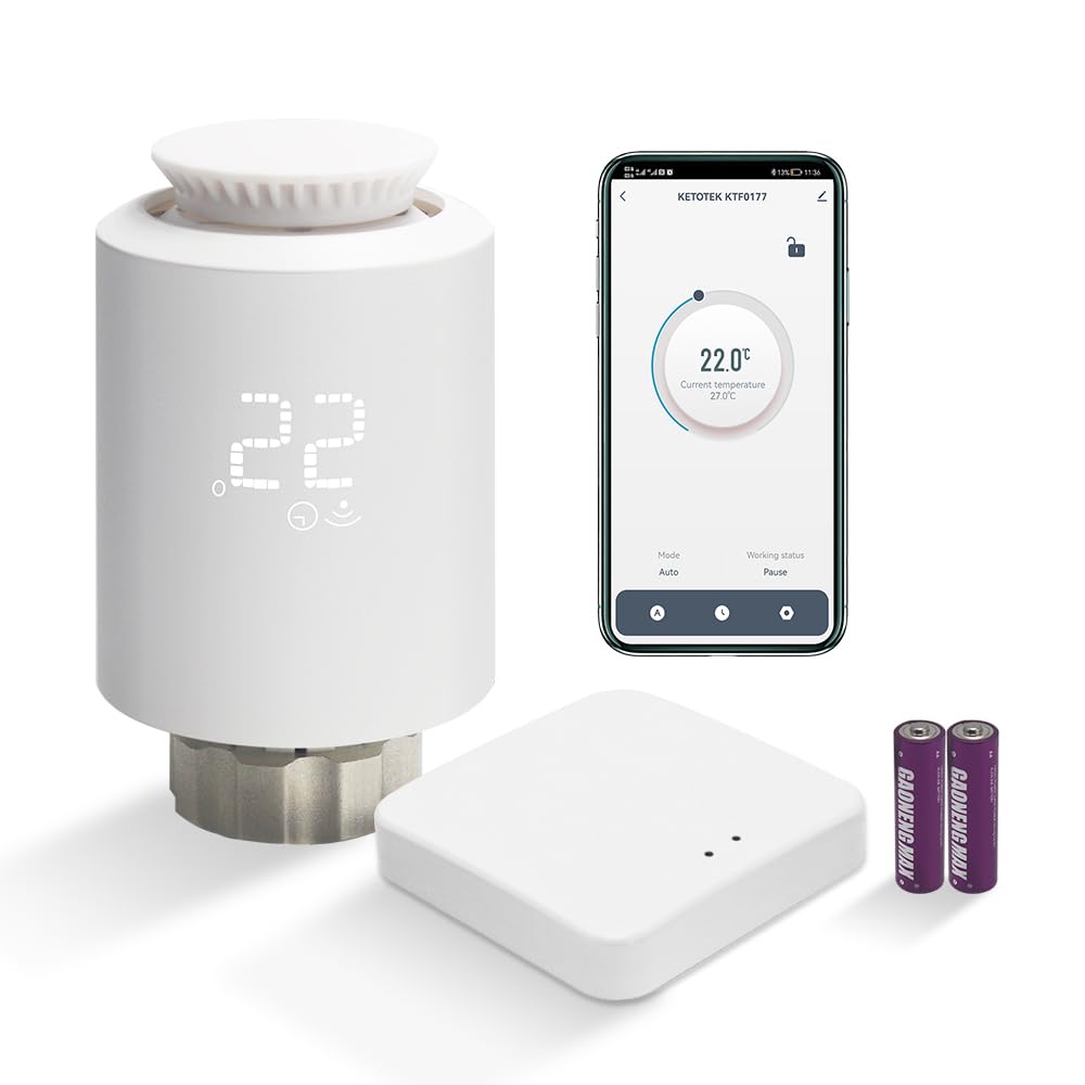 Electronic Smart Radiator Thermostat Set with Zigbee Gateway WiFi Starter Kit Programmable