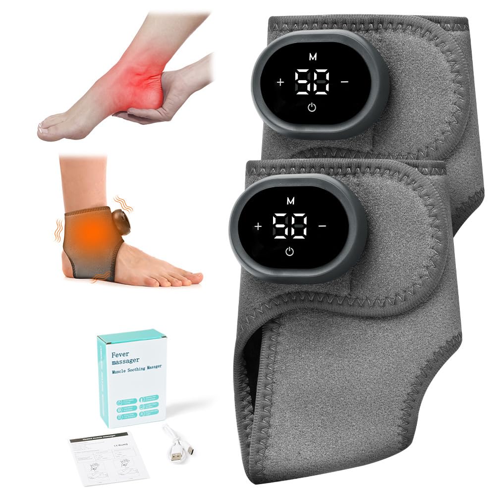 Vicloon Foot Massager, 2 PCS Heated Ankle Brace, Foot Massagers for Pain and Circulation, C