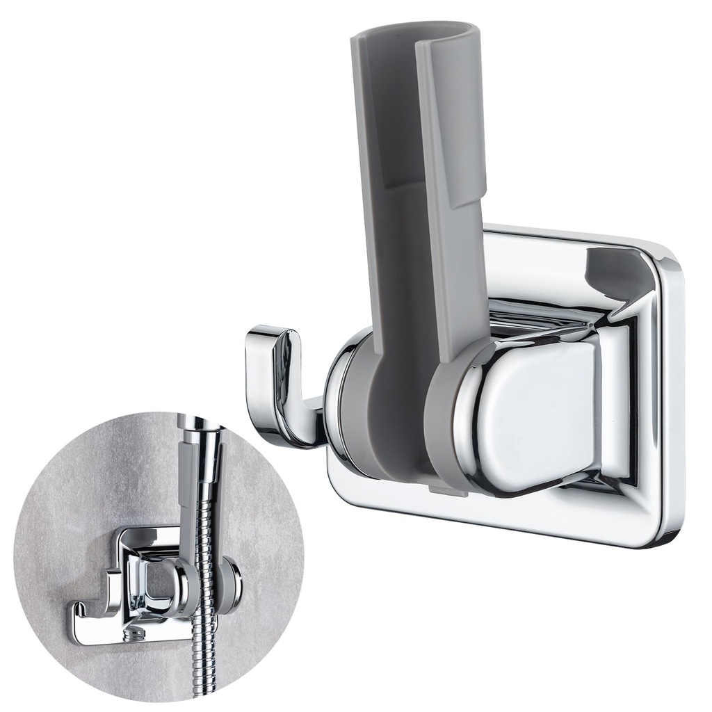 Joyoldelf Shower Head Holder with Suction Cup | 10kg Load Capacity, Suction Hooks for Bathro