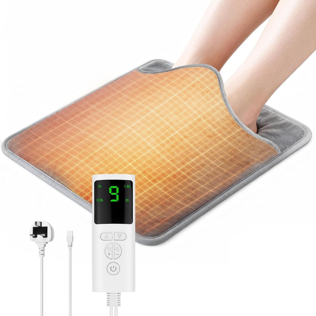 Newthinking Electric Foot Warmer for Women and Men, Soft Warm Heated Feet Heating Mat with H