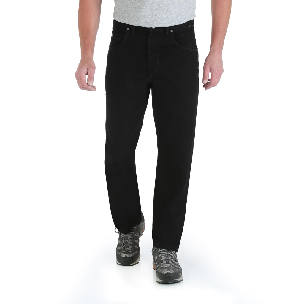 Wrangler Men's Trail Trekker Relaxed Fit, Overdyed Black, 62W x 28L