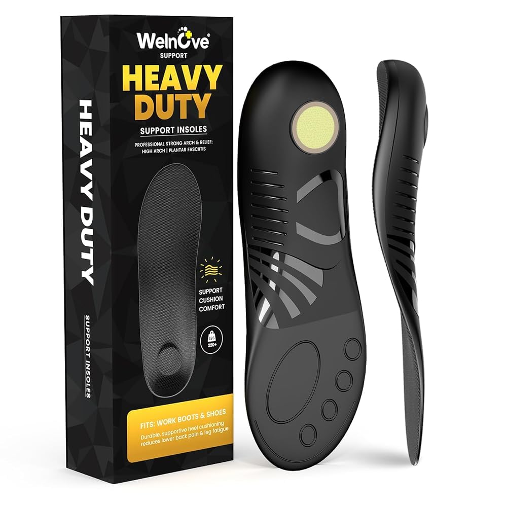 Plantar Fasciitis Insoles Orthotic Inserts- Welnove High Arch Support Insoles for Flat Feet
