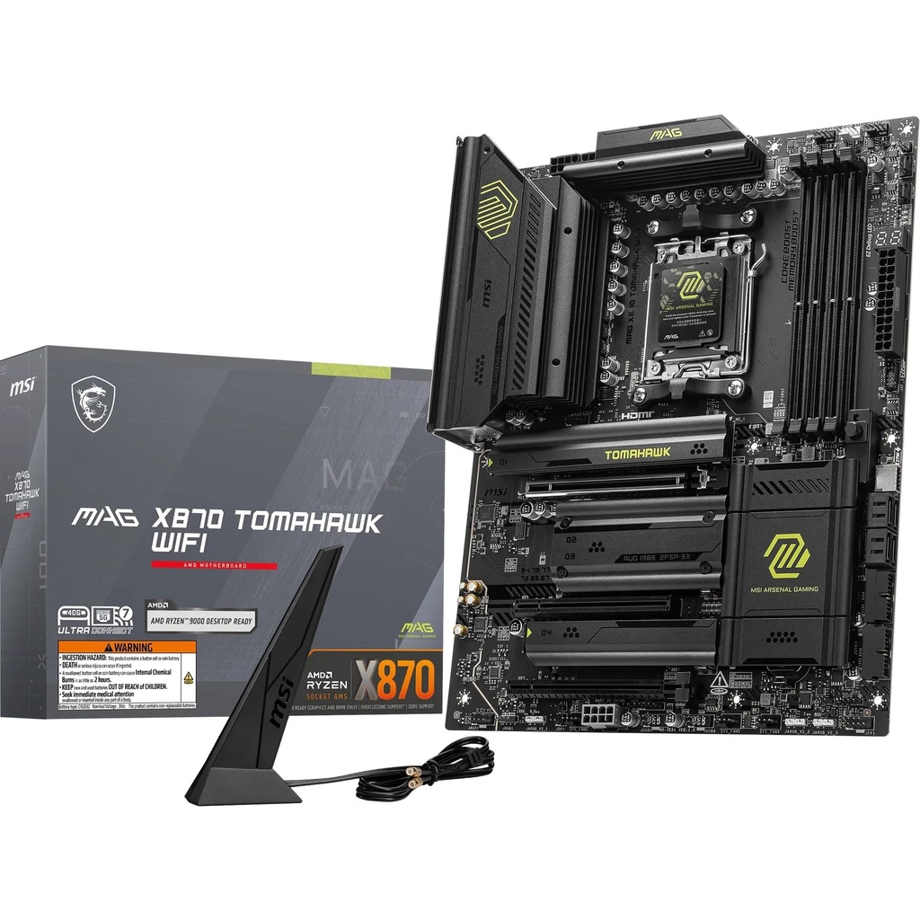 MSI MAG X870 TOMAHAWK WIFI Motherboard, ATX - Supports AMD Ryzen 9000/8000 / 7000 Processor